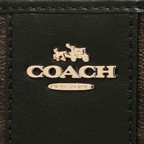 コーチ 財布 COACH F54630 IMAA8 シグネチャー アコーディオン ジップ 長財布 ブラウン/ブラック 詳細画像