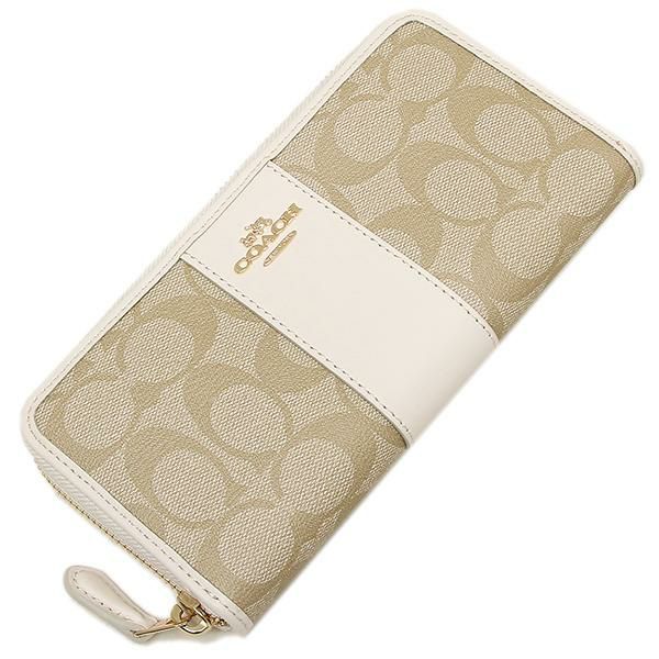 コーチ 財布 COACH F54630 IMDQC アコーディオン ジップ ウォレット 長財布 ライトカーキ/チョーク 詳細画像