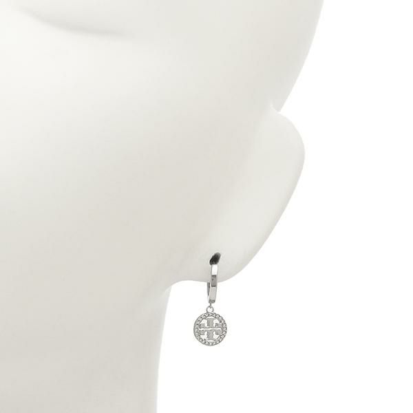 トリーバーチ ピアス ミラー パヴェ フープ シルバー レディース TORY BURCH 87041 042 詳細画像