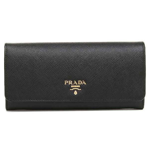 プラダ 財布 PRADA 1MH132 QWA F0002 SAFFIANO METAL ORO 長財布 NERO 詳細画像