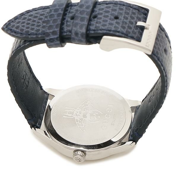 グッチ 時計 レディース G-タイムレス 29mm クォーツ ホワイトパール ブルー GUCCI YA126588 レザー 詳細画像