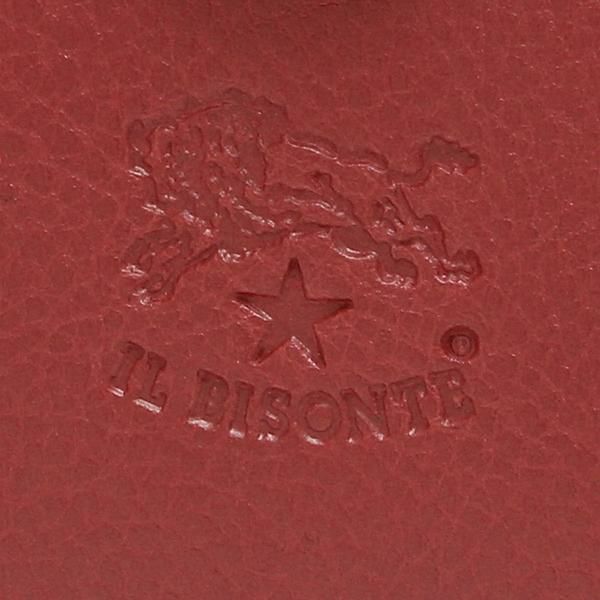 イルビゾンテ 二つ折り財布 レッド メンズ レディース IL BISONTE SMW067 PV0005 RE160B 詳細画像