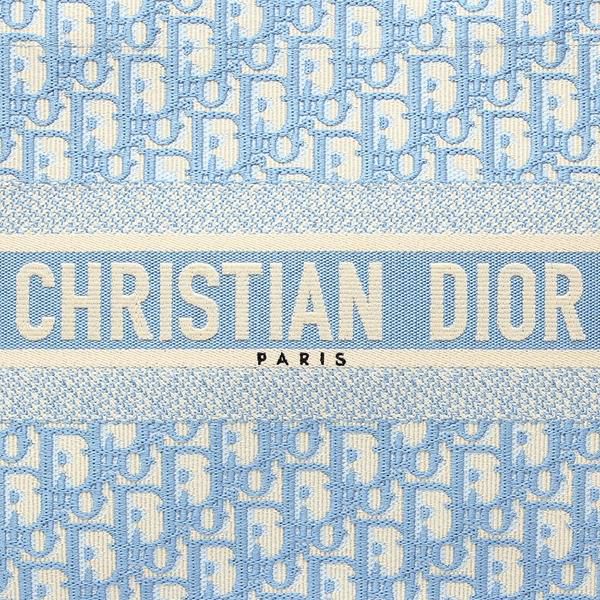 クリスチャンディオール トートバッグ ブックトート オブリーク エンブロイダリー ブルー レディース Christian Dior M1296 ZRIW 917U A4対応 詳細画像