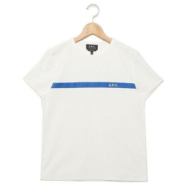 アーペーセー Tシャツ 半袖 ホワイト ブルー レディース APC COCLI F26854 IAK 詳細画像