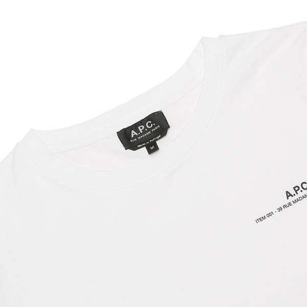 アーペーセー Tシャツ 半袖 ホワイト レディース APC COEOP F26012 AAB 詳細画像