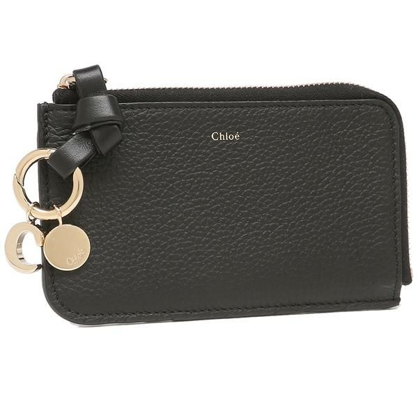 クロエ コインケース アルファベット カードケース ブラック レディース CHLOE CHC21WP944F57 001