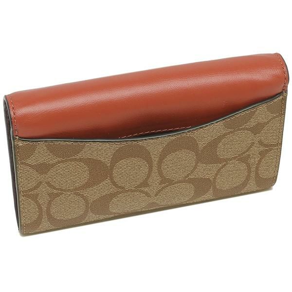 コーチ アウトレット 二つ折り財布 シグネチャー ミニ財布 カーキ マルチ レディース COACH C7374 IME7V 詳細画像