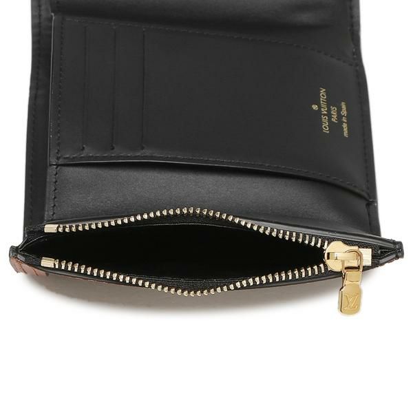 ルイヴィトン 三つ折り財布 ポルトフォイユドーフィーヌコンパクト ブラウン レディース LOUIS VUITTON M68725 詳細画像