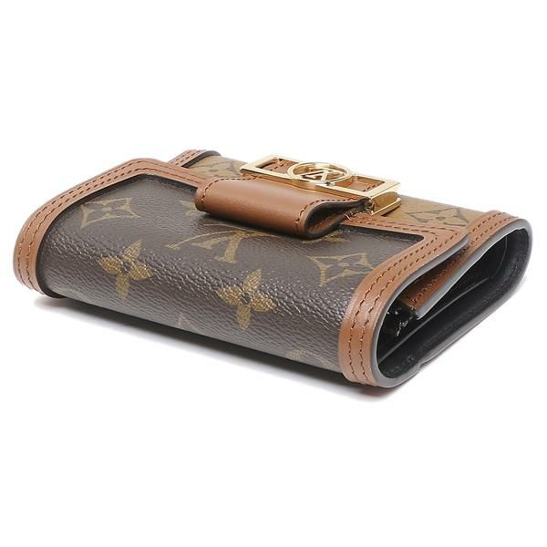 ルイヴィトン 三つ折り財布 ポルトフォイユドーフィーヌコンパクト ブラウン レディース LOUIS VUITTON M68725 詳細画像