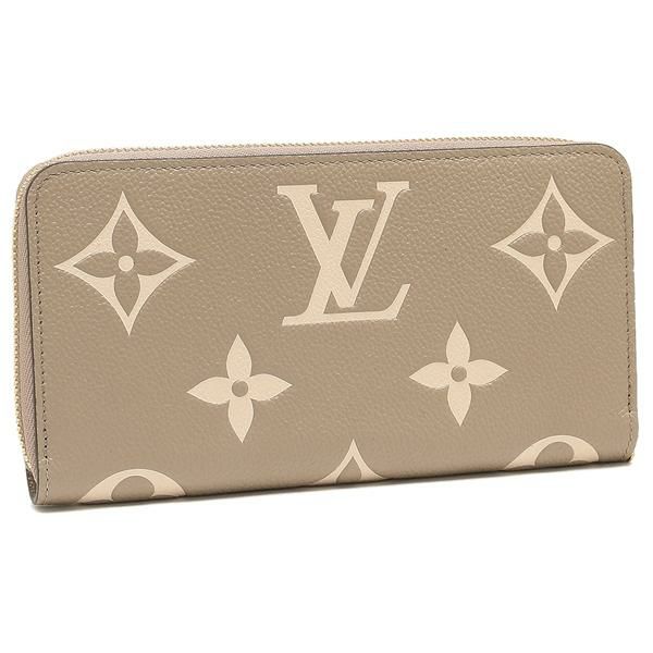 ルイヴィトン 長財布 ジッピーウォレット モノグラムアンプラント ラウンドファスナー ベージュ レディース LOUIS VUITTON M69794 詳細画像