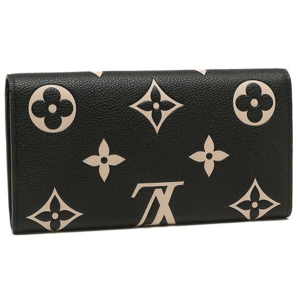 ルイヴィトン 長財布 ポルトフォイユサラ モノグラムアンプラント ブラック レディース LOUIS VUITTON M80496 詳細画像