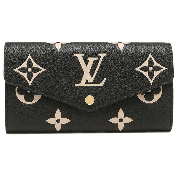 ルイヴィトン 長財布 ポルトフォイユサラ モノグラムアンプラント ブラック レディース LOUIS VUITTON M80496 詳細画像