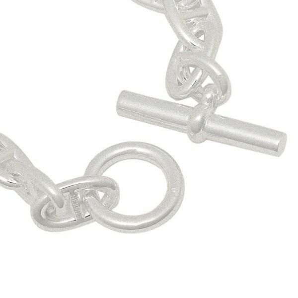 エルメス ブレスレット アクセサリー シェーヌダンクル バングル シルバー メンズ レディース HERMES H101995 00 詳細画像