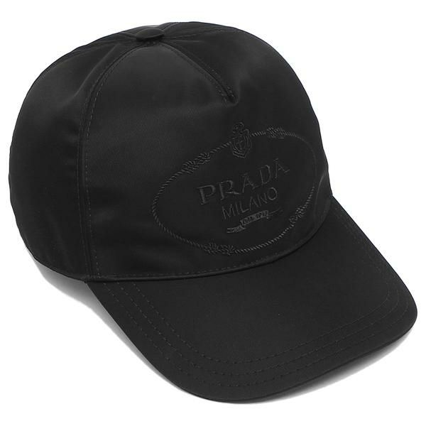 プラダ キャップ 帽子 リナイロン テスート ベースボールキャップ ロゴ ブラック メンズ レディース PRADA 1HC179 2DMI F0002