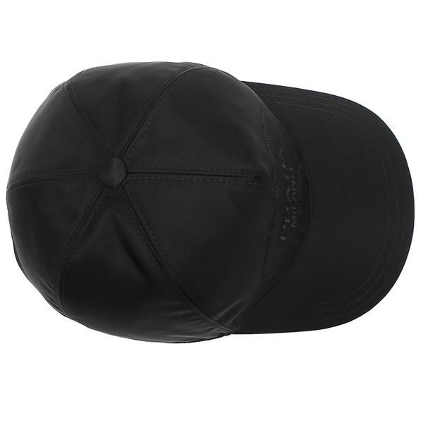 プラダ キャップ 帽子 リナイロン テスート ベースボールキャップ ロゴ ブラック メンズ レディース PRADA 1HC179 2DMI F0002 詳細画像