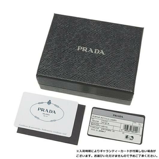 プラダ 二つ折り財布 サフィアーノメタルオロ Sサイズ グリーン レディース PRADA 1ML018 QWA F0934 詳細画像