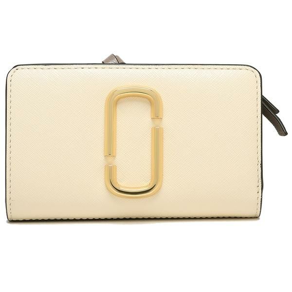 マークジェイコブス 二つ折り財布 スナップショット ホワイト レディース MARC JACOBS M0013356 136 詳細画像