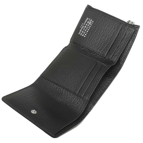 メゾンマルジェラ 三つ折り財布 ミニ財布 ブラック レディース メンズ
