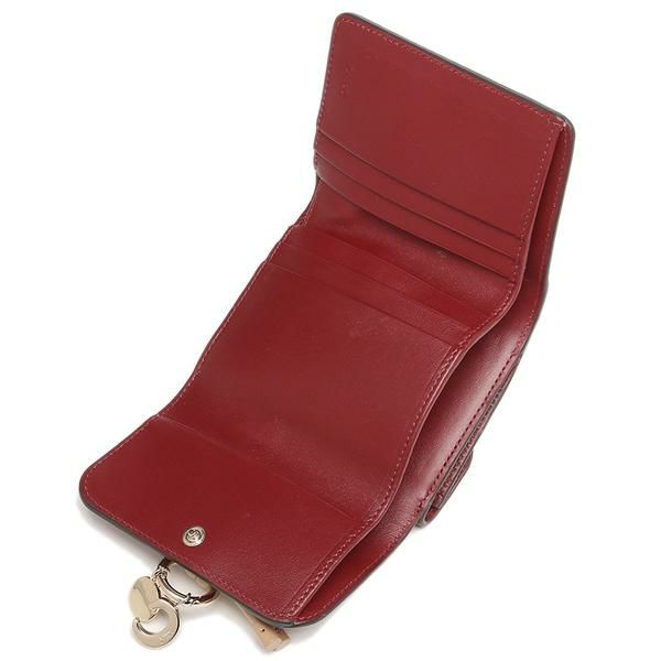 クロエ 三つ折り財布 アルファベット ミニ財布 レッド レディース CHLOE CHC22SP945G39 616 詳細画像