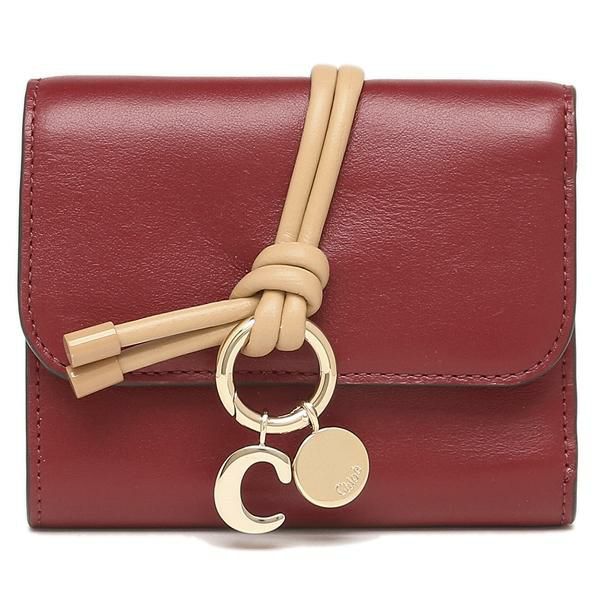 クロエ 三つ折り財布 アルファベット ミニ財布 レッド レディース CHLOE CHC22SP945G39 616 詳細画像