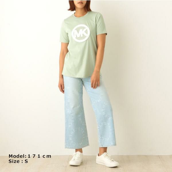 マイケルコース アウトレット Tシャツ グリーン レディース MICHAEL KORS JF150I897J PALE JADE 詳細画像