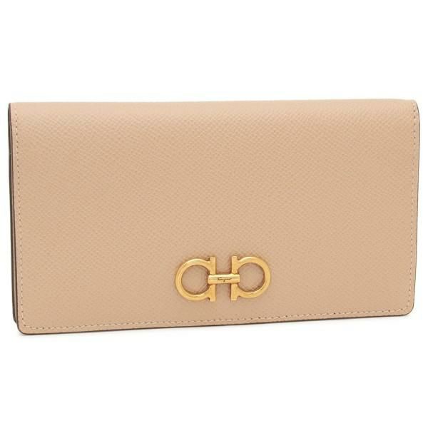 サルヴァトーレフェラガモ 長財布 ガンチーニ ベージュ レディース Salvatore Ferragamo 22D779 0752757
