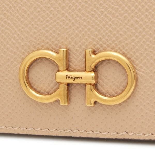 サルヴァトーレフェラガモ 長財布 ガンチーニ ベージュ レディース Salvatore Ferragamo 22D779 0752757 詳細画像
