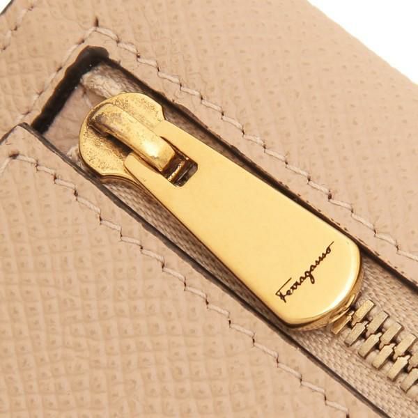 サルヴァトーレフェラガモ 長財布 ガンチーニ ベージュ レディース Salvatore Ferragamo 22D779 0752757 詳細画像