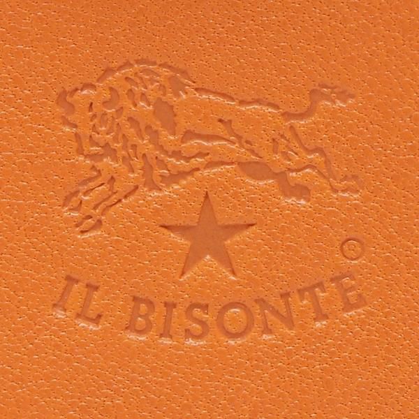 イルビゾンテ 二つ折り財布 オレンジ メンズ レディース IL BISONTE SMW011 PV0005 OR102 詳細画像