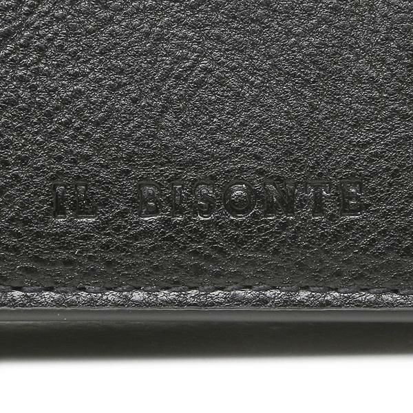 イルビゾンテ 二つ折り財布 ブラック メンズ IL BISONTE SBW060 POX001 BK301 詳細画像