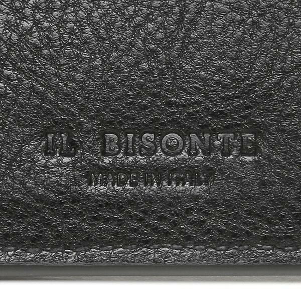 イルビゾンテ 二つ折り財布 ブラック メンズ IL BISONTE SBW060 POX001 BK301 詳細画像
