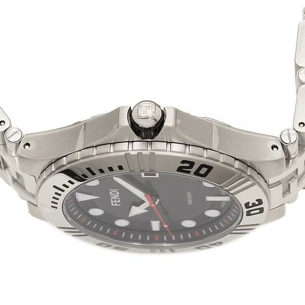 フェンディ 時計 FENDI F108100101 42MM NAUTICO ノーティコ クォーツ メンズ腕時計 ウォッチ シルバー/ブラック 詳細画像