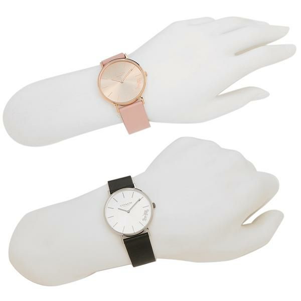 コーチ ペリー36mm 36mm クォーツ シルバー ピンクゴールド COACH 14503115 14503332 レザー 詳細画像
