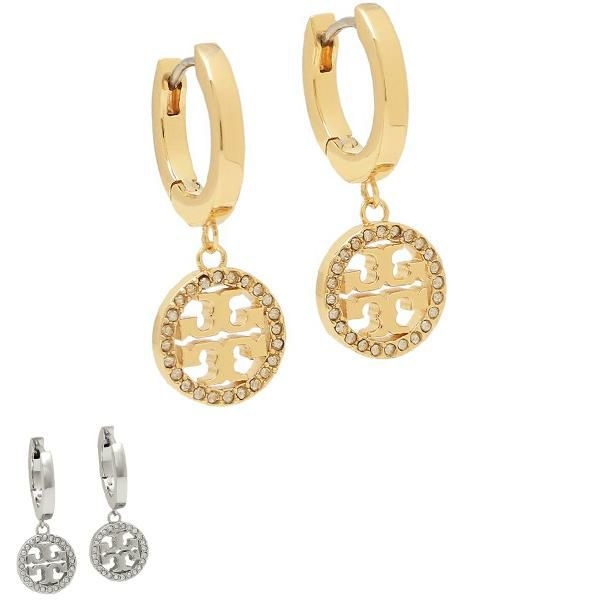 トリーバーチ ピアス アクセサリー ミラー パヴェ フープ レディース TORY BURCH 87041