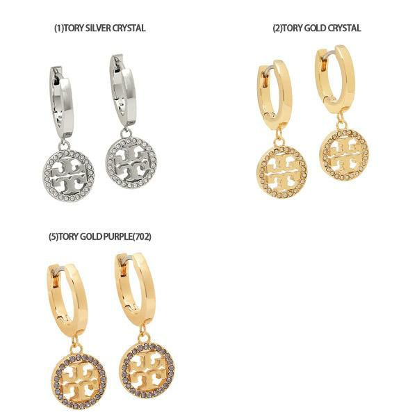 トリーバーチ ピアス アクセサリー ミラー パヴェ フープ レディース TORY BURCH 87041 詳細画像