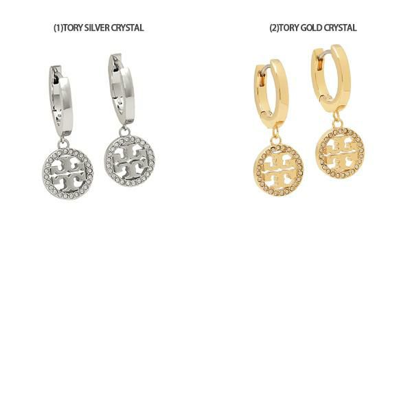 トリーバーチ ピアス アクセサリー ミラー パヴェ フープ レディース TORY BURCH 87041 詳細画像