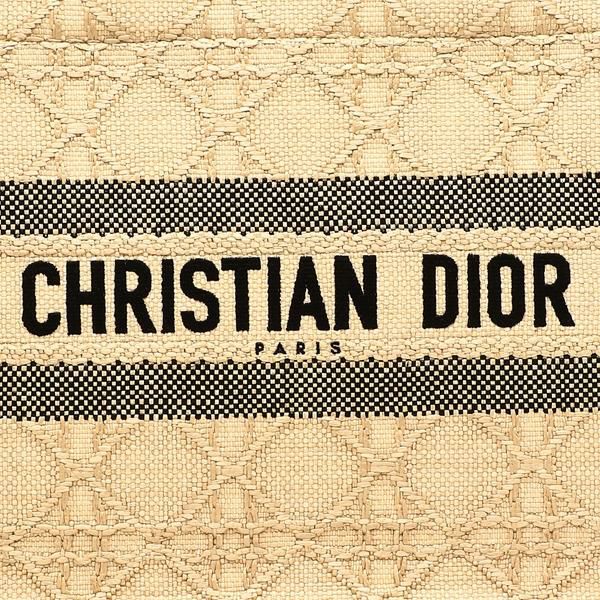 クリスチャンディオール トートバッグ ブックトート Sサイズ カナージュ ラフィア ベージュ レディース Christian Dior M1296ZSQD M925 A4対応 詳細画像