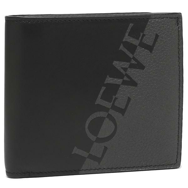 ロエベ 二つ折り財布 シグネチャー グレー ブラック メンズ LOEWE C314501X01 1268