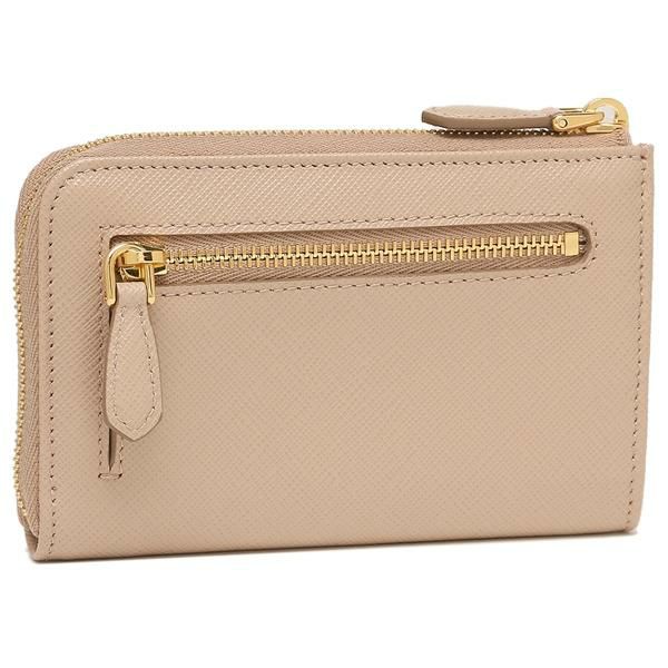 プラダ キーケース コインケース サフィアーノトライアングルロゴ ベージュ レディース PRADA 1PP122 QHH F0236 詳細画像