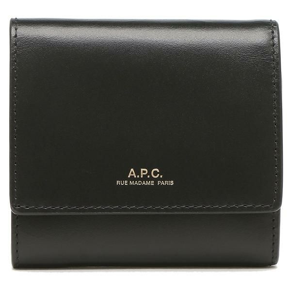 アーペーセー 三つ折り財布 コンパクト財布 ブラック レディース メンズ APC PXBMW F63324 LZZ 詳細画像