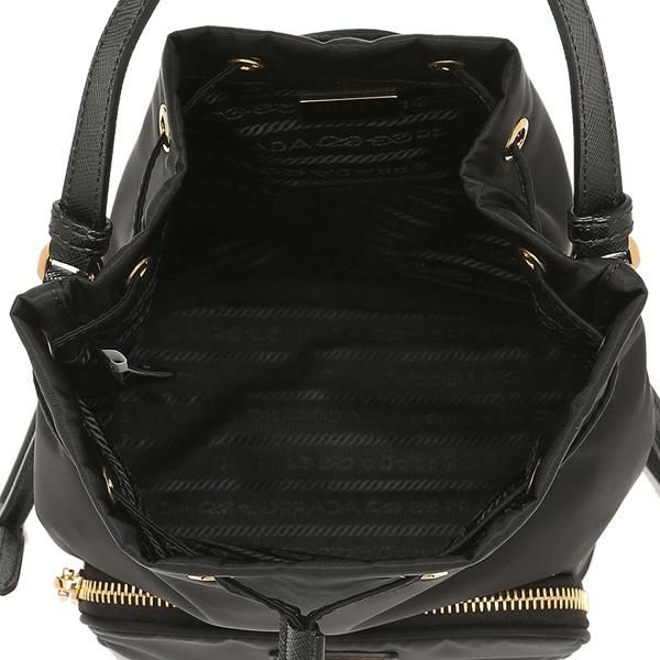 プラダ ショルダーバッグ ハンドバッグ ヴェラ デュエット リナイロン 巾着バッグ ブラック レディース PRADA 1BH038 RV44 UOO F0002 詳細画像