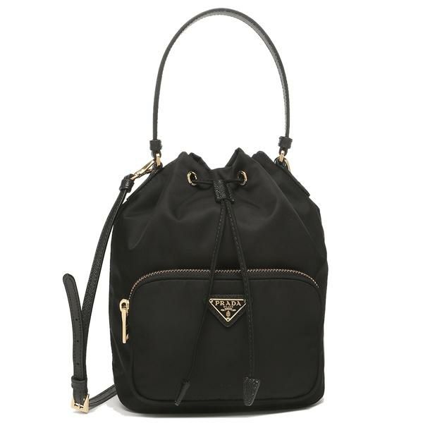 プラダ ショルダーバッグ ハンドバッグ ヴェラ デュエット リナイロン 巾着バッグ ブラック レディース PRADA 1BH038 RV44 UOO F0002 詳細画像