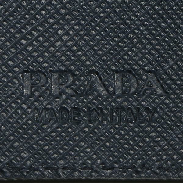 プラダ 二つ折り財布 サフィアーノ ロゴ ネイビー メンズ PRADA 2MO513 QME F0216 詳細画像