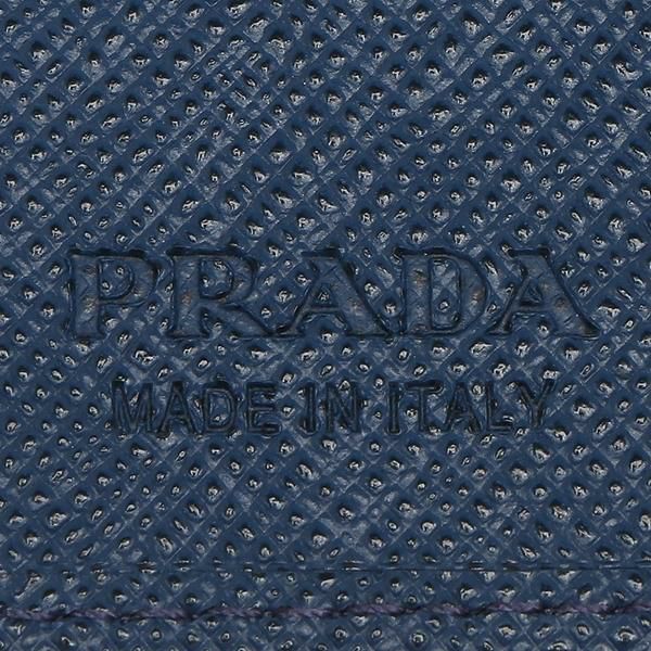 プラダ 二つ折り財布 サフィアーノ トライアングルロゴ ブルー メンズ PRADA 2MO738 QHH F0016 詳細画像