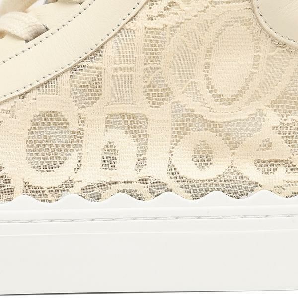 クロエ スニーカー ローレン ハイカット レースアップ ベージュ レディース CHLOE CHC21S413D2 6J1 詳細画像