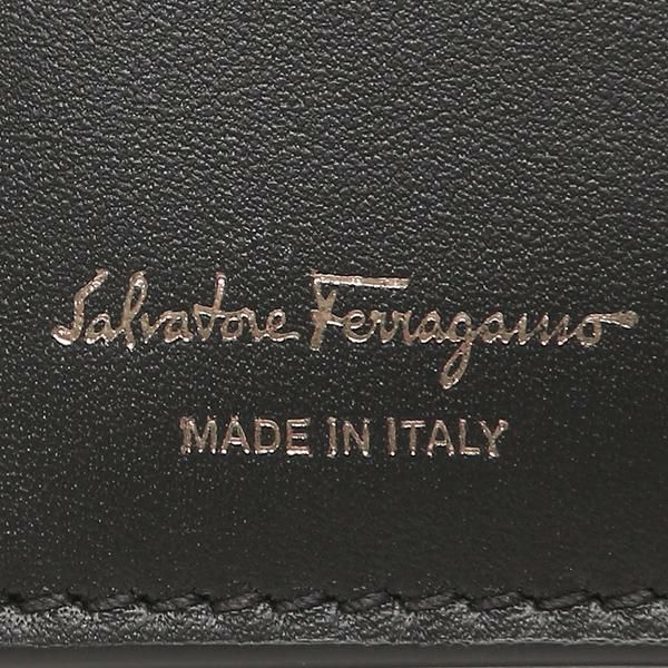 サルヴァトーレフェラガモ 二つ折り財布 ビバ ミニ財布 ブラック レディース Salvatore Ferragamo 220288 0745858 詳細画像