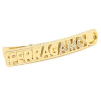 サルヴァトーレフェラガモ バレッタ アクセサリー レタリング ヘアアクセサリー ゴールド レディース Salvatore Ferragamo 340184 0747301