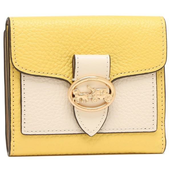 コーチ アウトレット 二つ折り財布 ミニ財布 イエロー レディース COACH C4089 IMTYD
