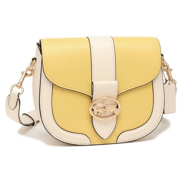 コーチ アウトレット ショルダーバッグ イエロー ホワイト レディース COACH C8296 IMTV3