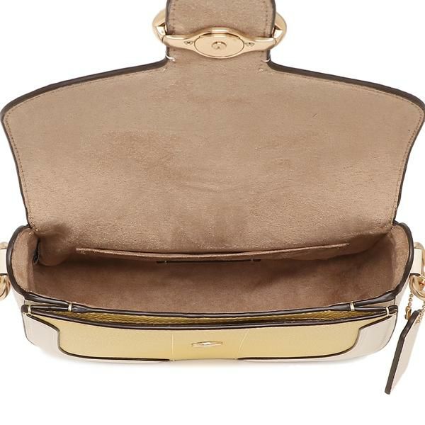 コーチ アウトレット ショルダーバッグ イエロー ホワイト レディース COACH C8296 IMTV3 詳細画像